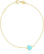 The Lovery Fine Jewelry Mini Turquoise Single Heart Bracelet