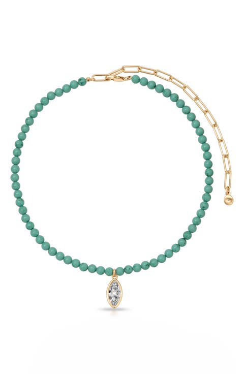 Marquise Beaded Necklace