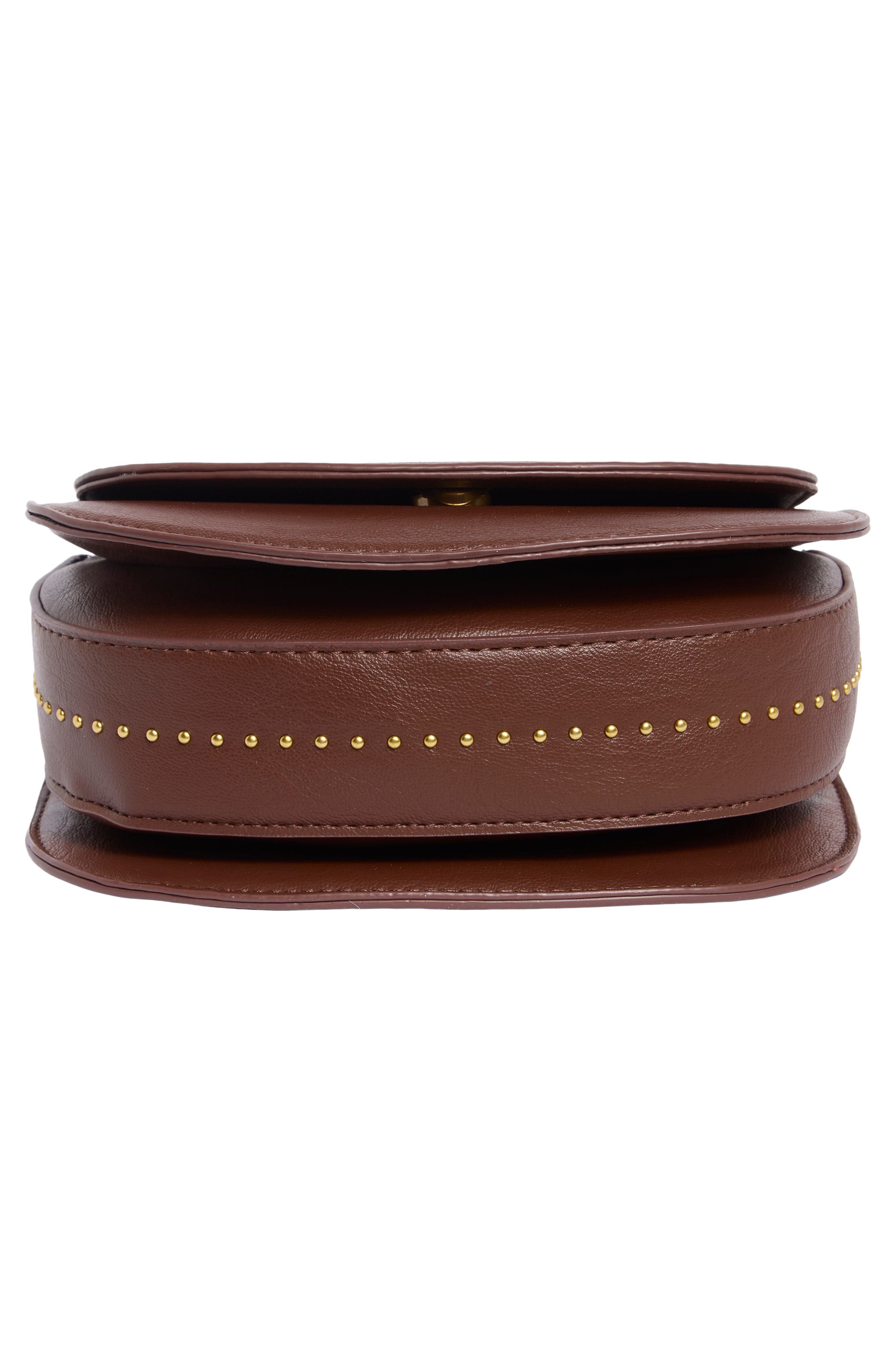 Bash Faux Leather Saddle Bag, Alternate, color, ESPRESSO ELEPHANT PEBBLE