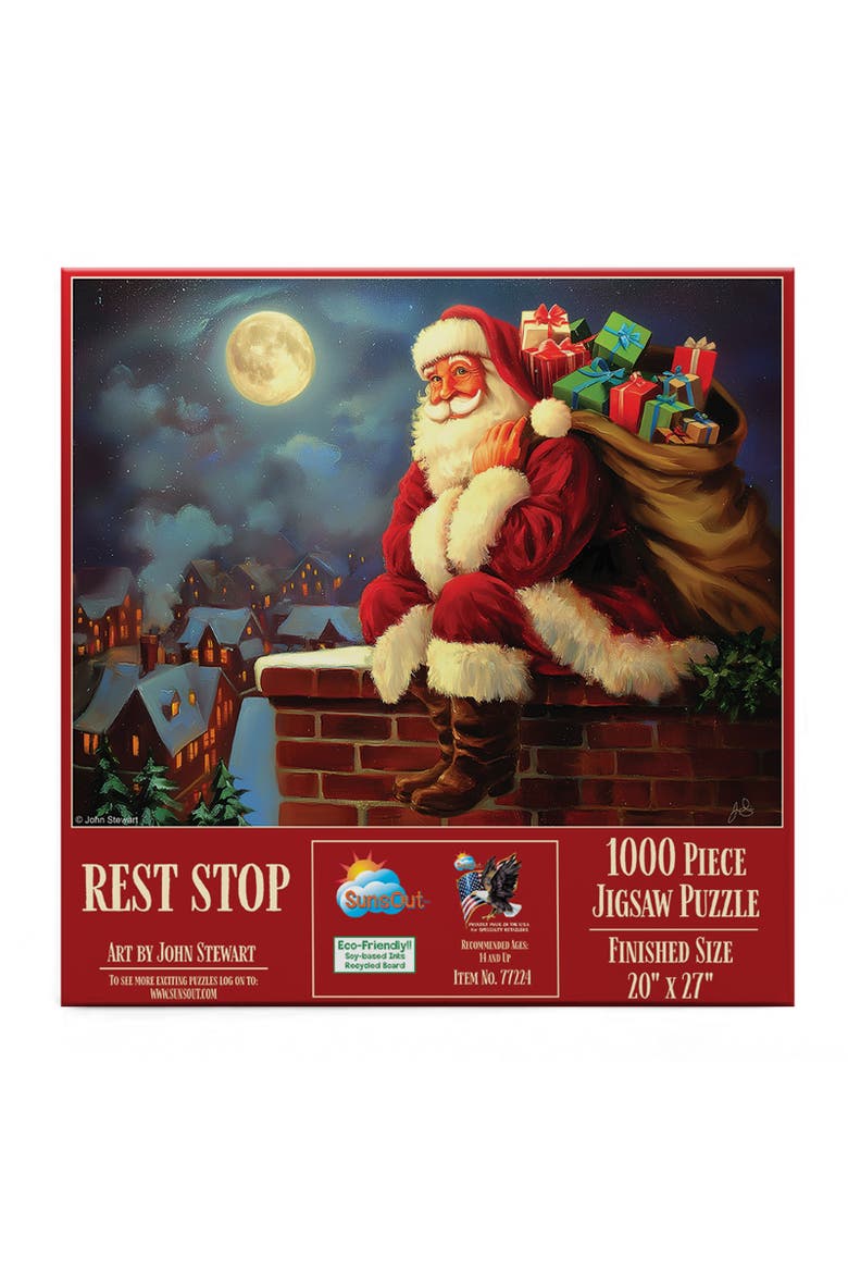 Rest Stop Santa 1000 piece Jigsaw Puzzle for Adults, Alternate, color, Multicolor