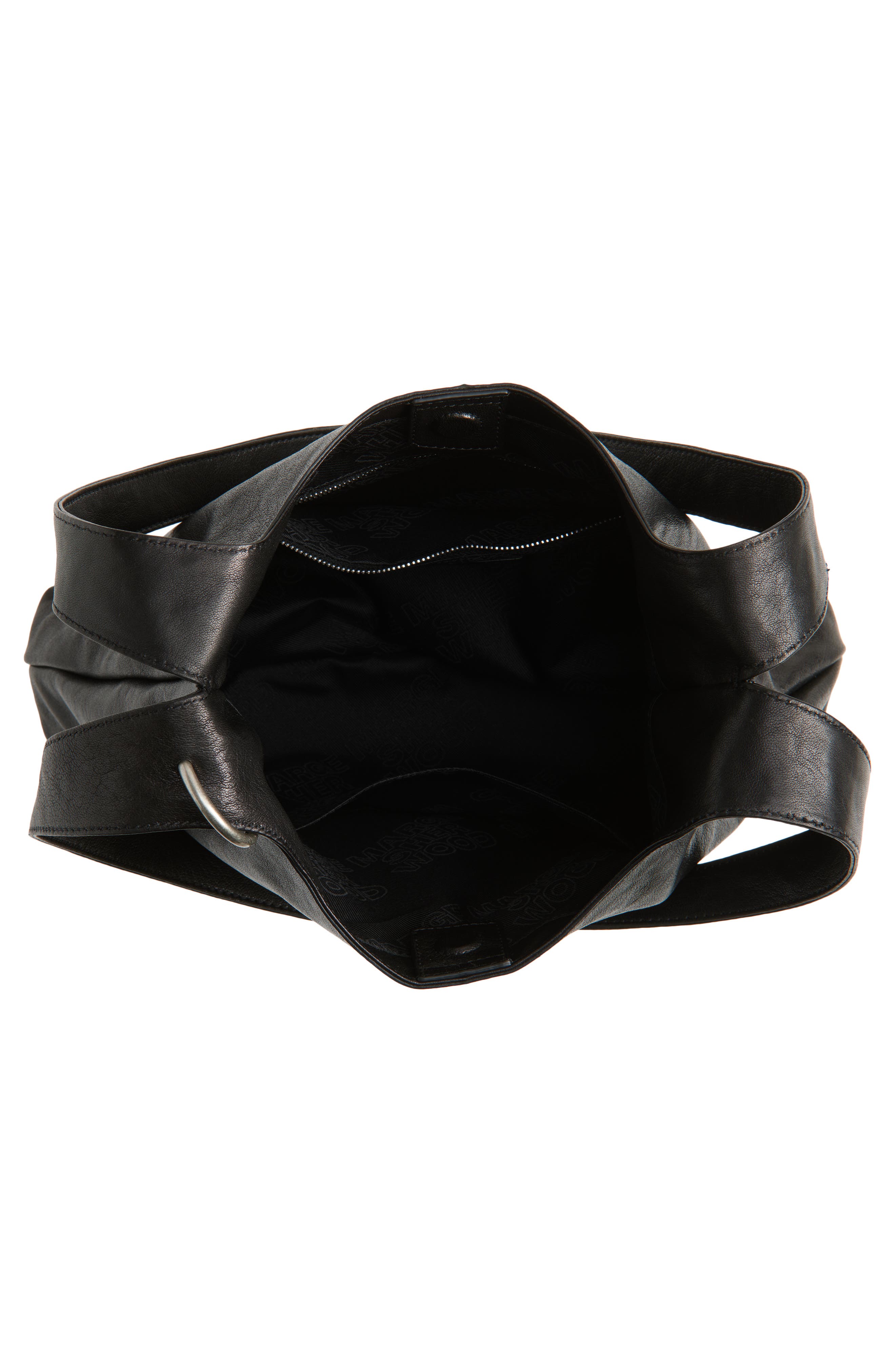 MARGESHERWOOD Halter Leather Hobo Bag, Alternate, color, Black Washed Nappa