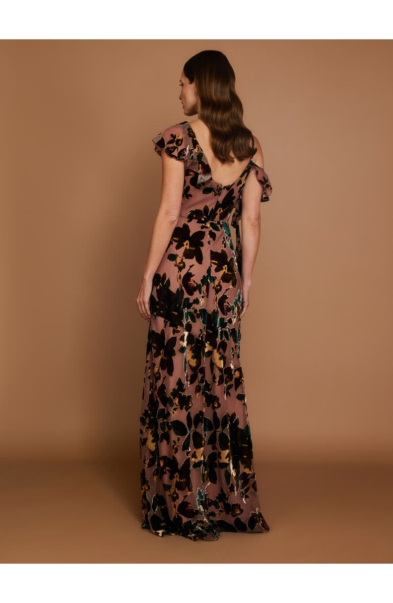 Six Stories Floral Devore Strappy Dress, Alternate, color, Turquoise