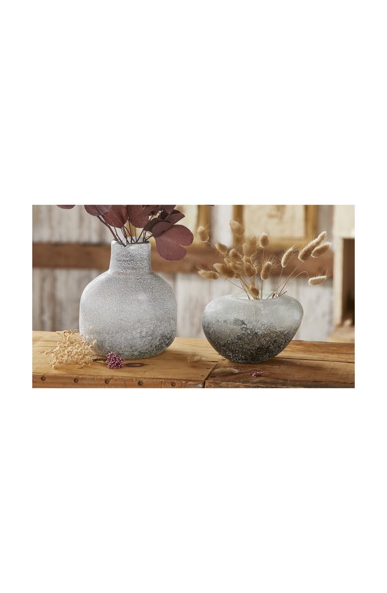 tag Swell Art Glass Vase Decorative Gray Novelty for Summer Decor, Alternate, color, Gray