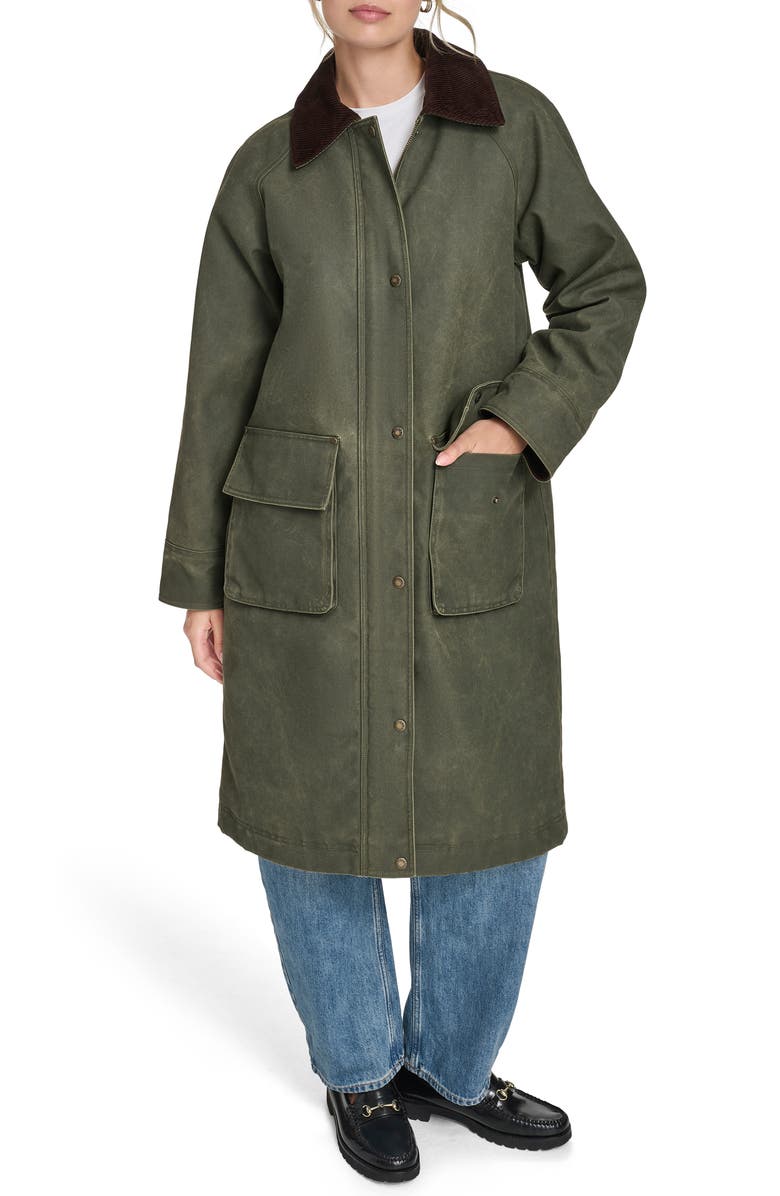 Levi's Extralong Barn Jacket, Alternate, color, Dark Olive
