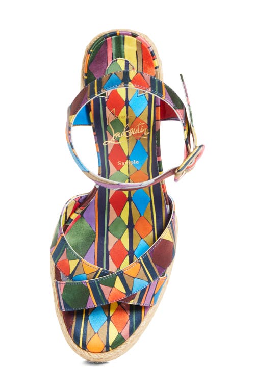 Christian Louboutin Calakala Espadrille Platform Sandal In Multi