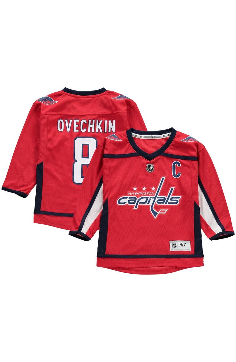 Outerstuff Preschool Alexander Ovechkin Red Washington Capitals Replica Player Jersey, Main, color, Red