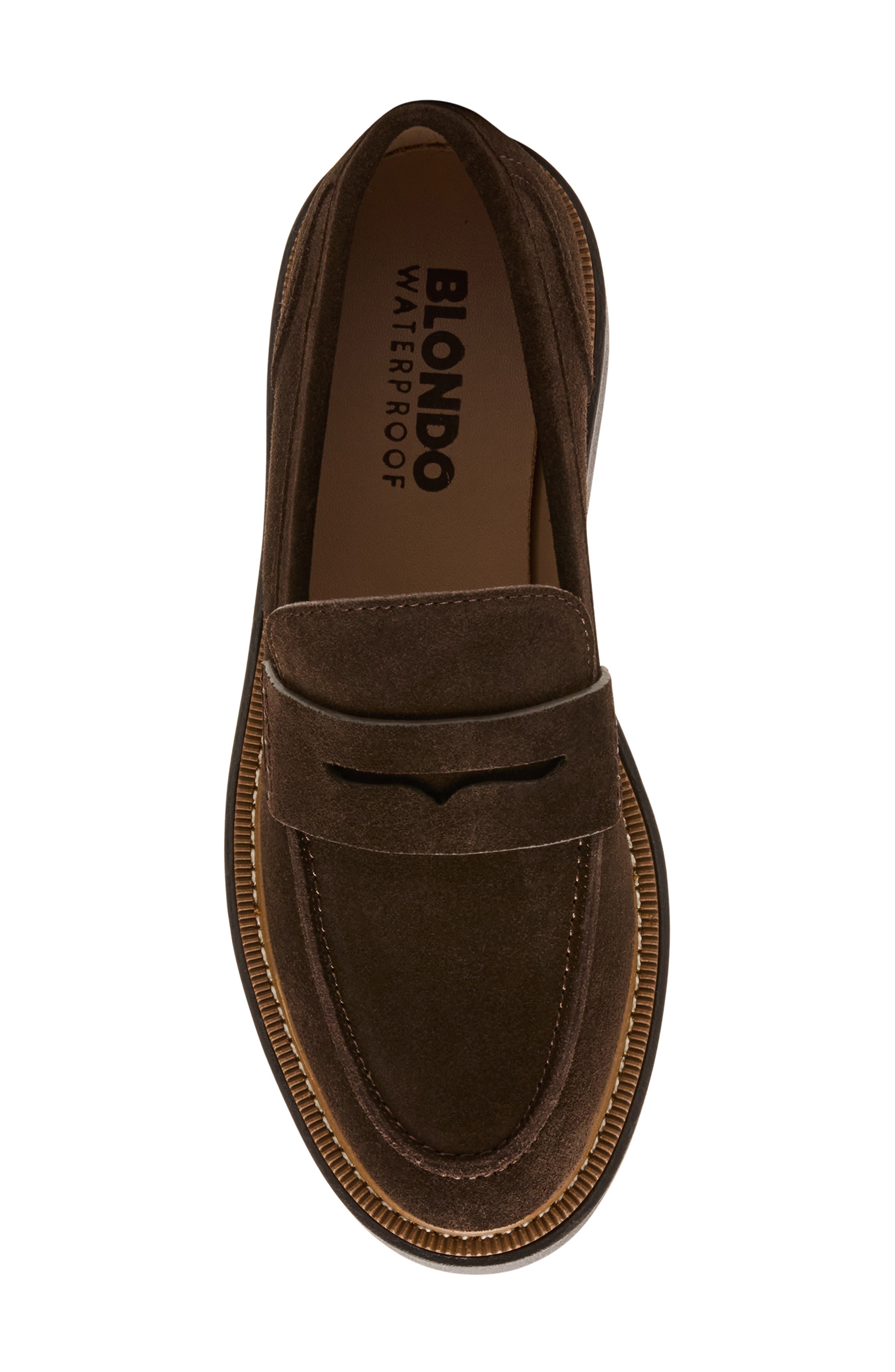 Maddee Waterproof Loafer, Alternate, color, JAVA SUEDE