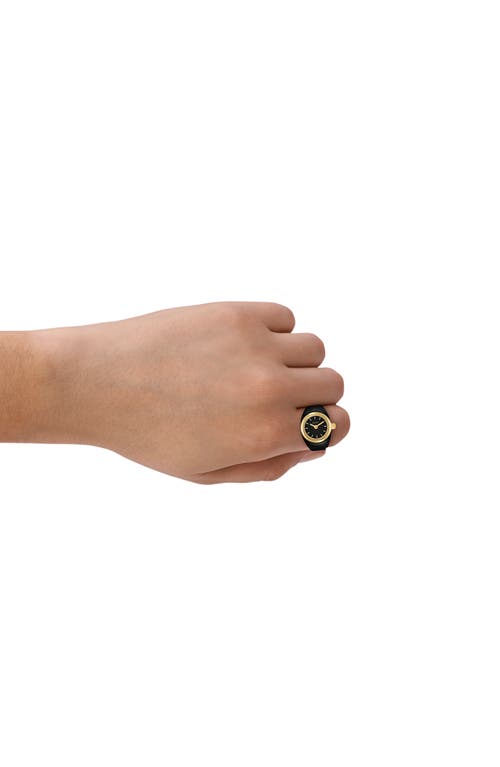 Fossil Ring Watch, 15mm In Black/gold