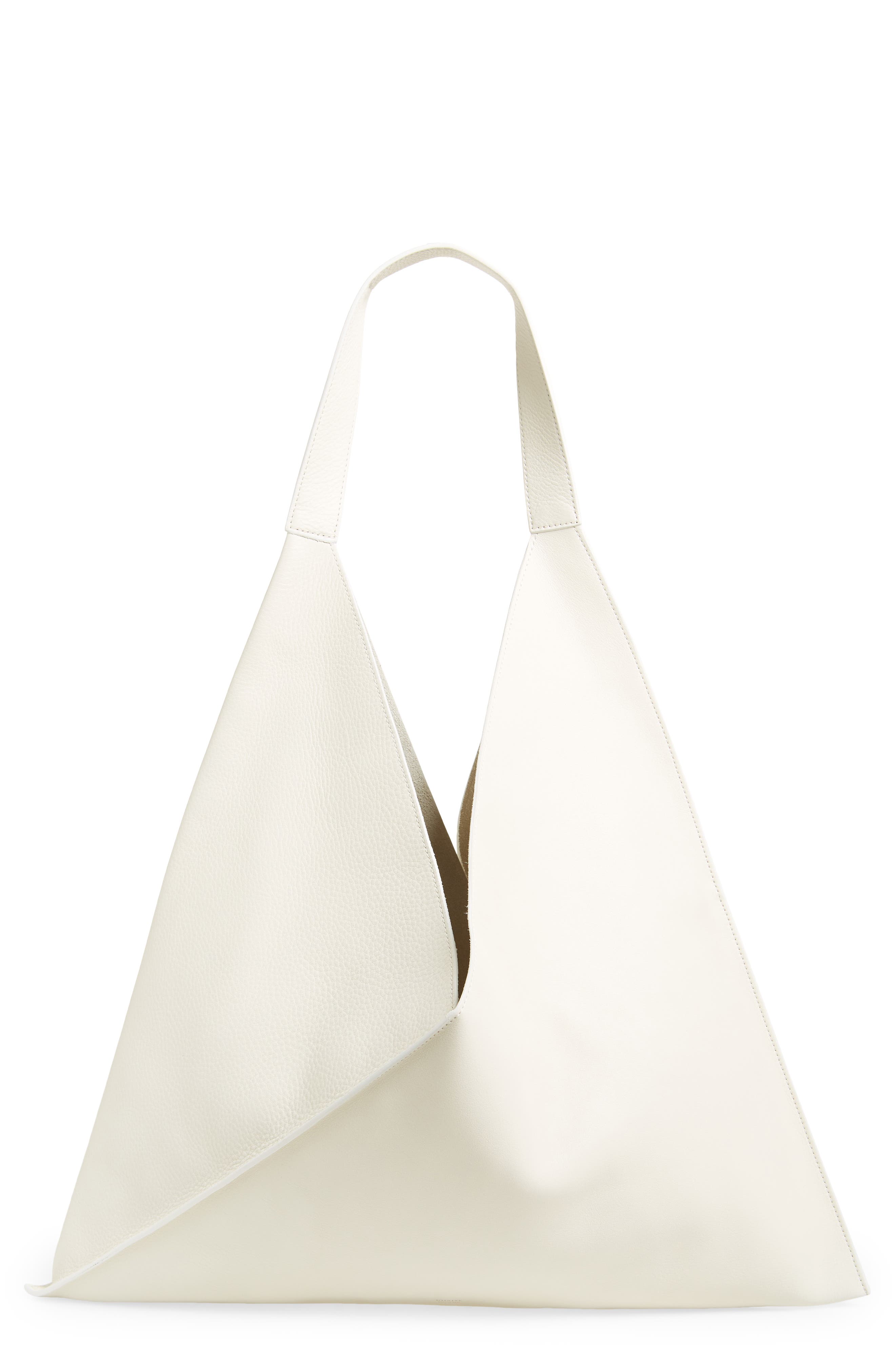 Sara Leather Tote, Main, color, OFF WHITE