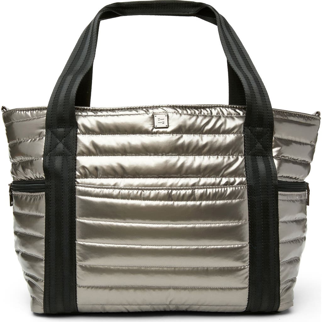 Think Royln Jetset Wingman Tote In Metallic