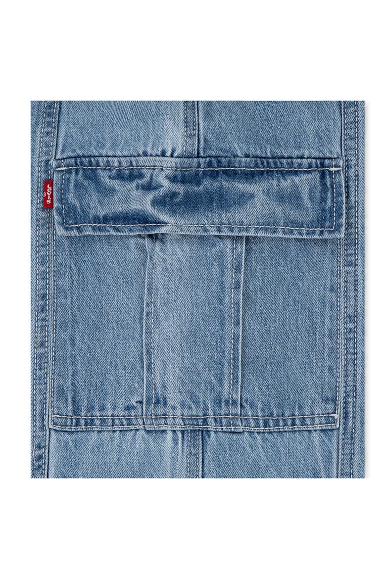 Kids' Wide Leg Parachute Cargo Jeans, Alternate, color, FULLY BAKED