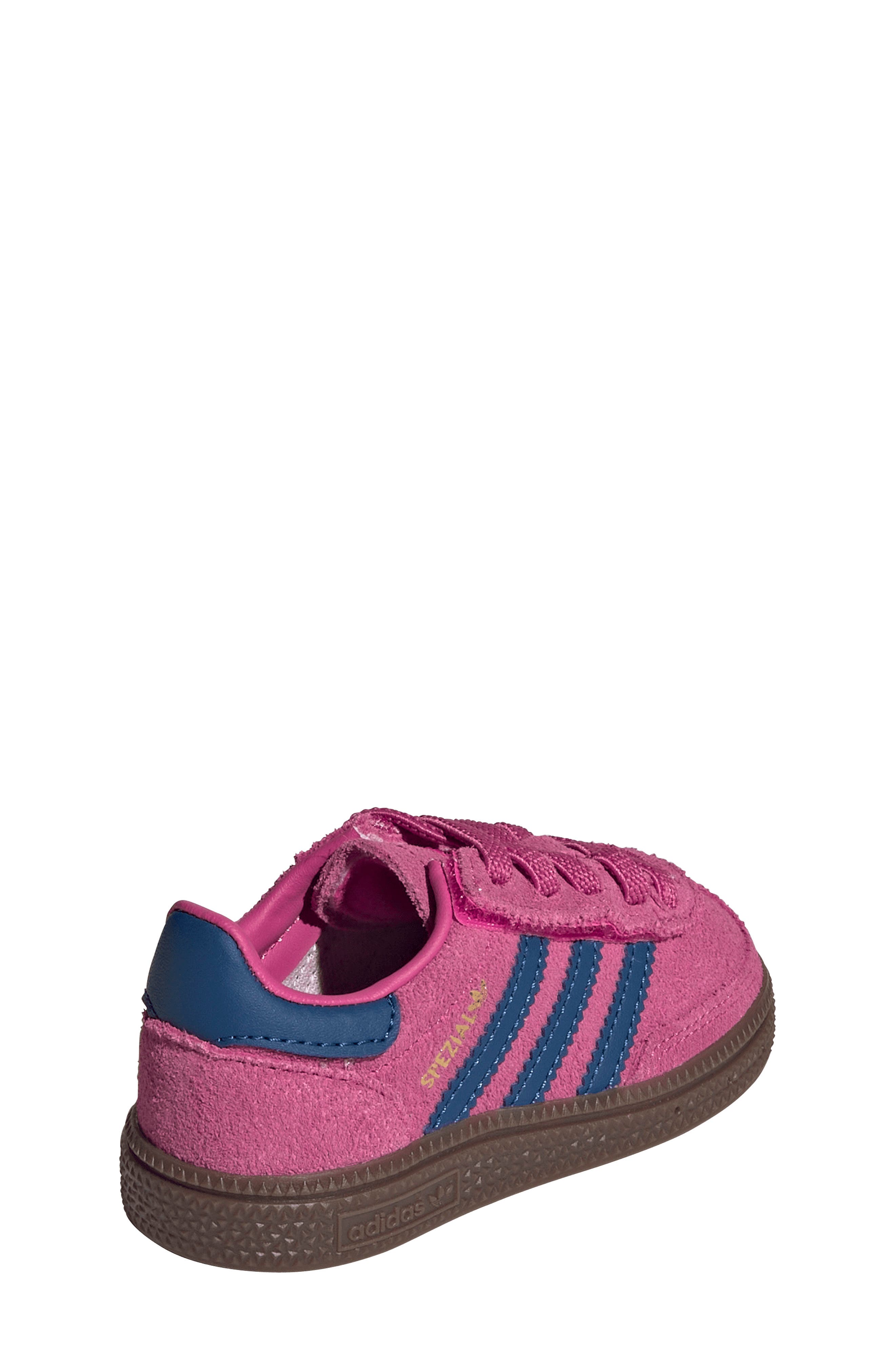 adidas Kids' Handball Spezial Sneaker, Alternate, color, Shock Pink/ Marine/ Gum