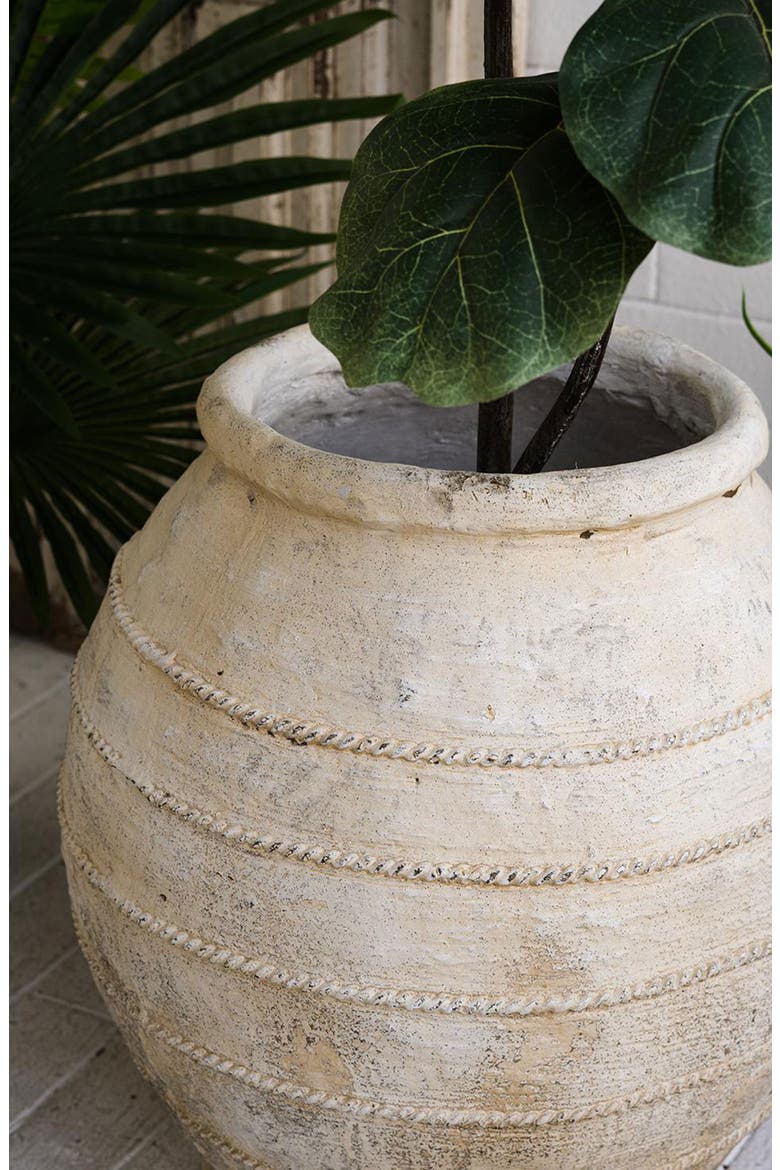 Round Flower Pot, Alternate, color, WHITE