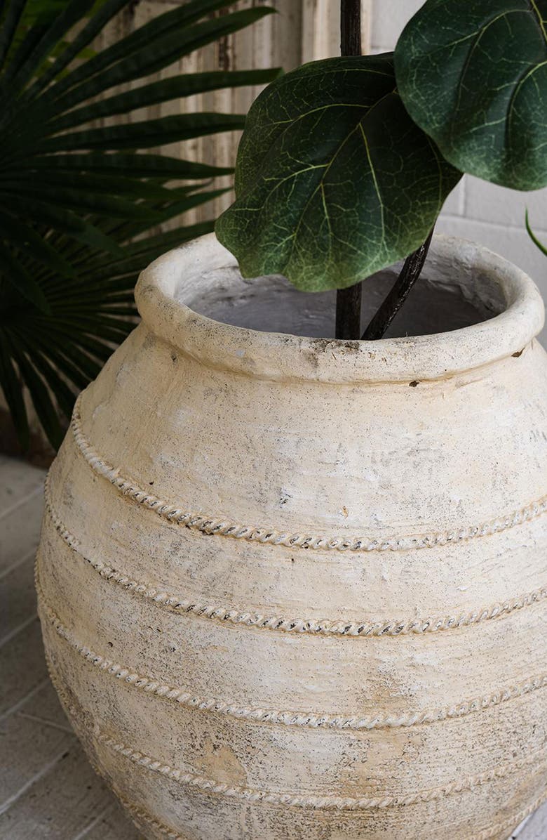 A & B Home Round Flower Pot, Alternate, color, White