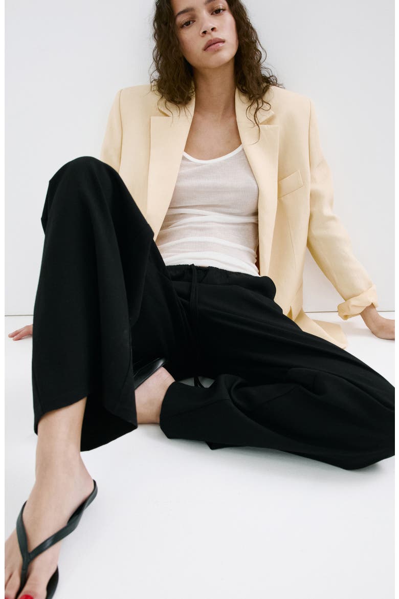 Drawstring Pants, Alternate, color, BLACK