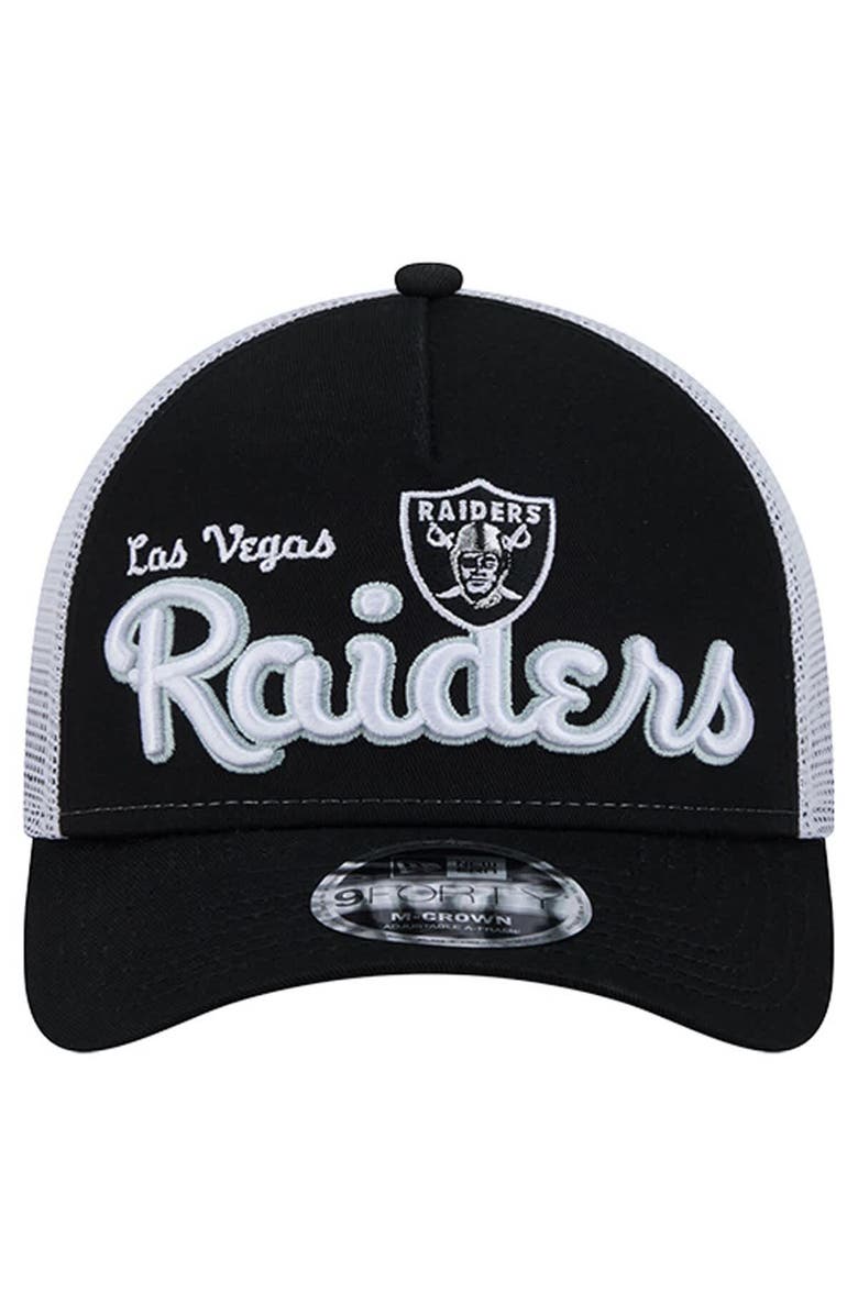 New Era Men's New Era  Black Las Vegas Raiders Side Lines 9FORTY Adjustable Hat, Alternate, color, Black