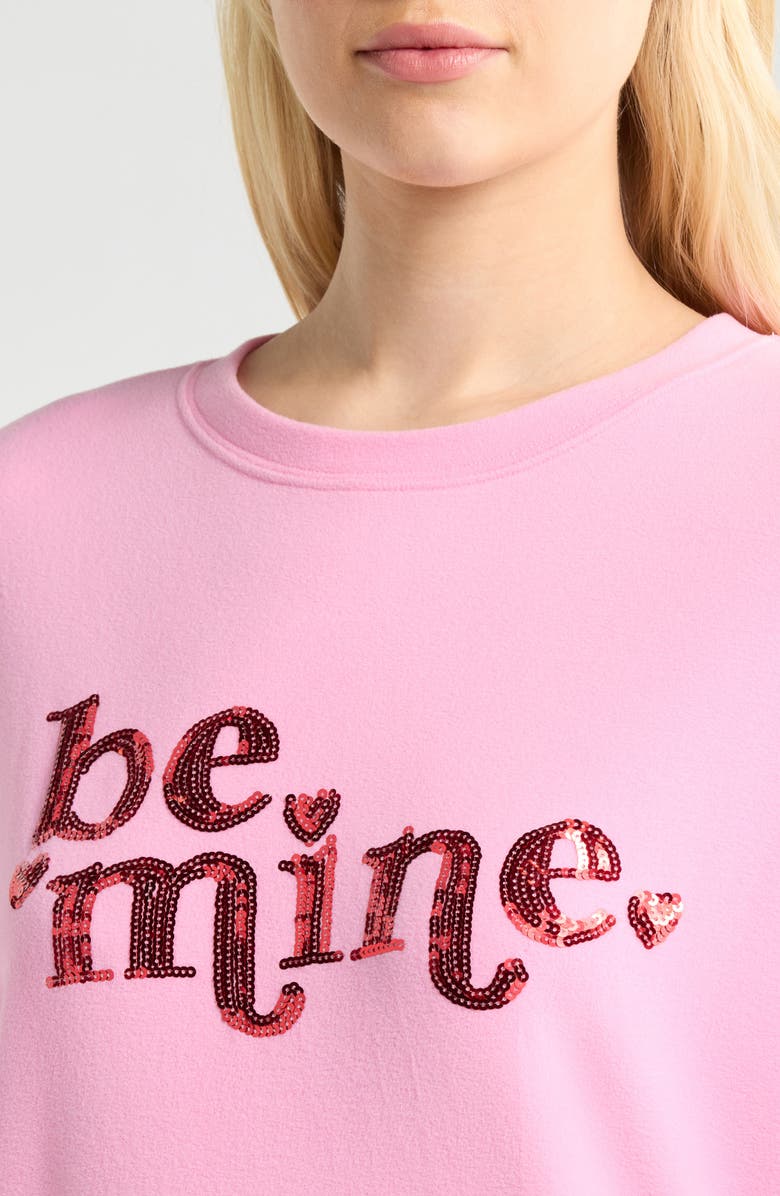 Beach Riot Devyn Be Mine Oversize Sweatshirt, Alternate, color, Lovely Pink