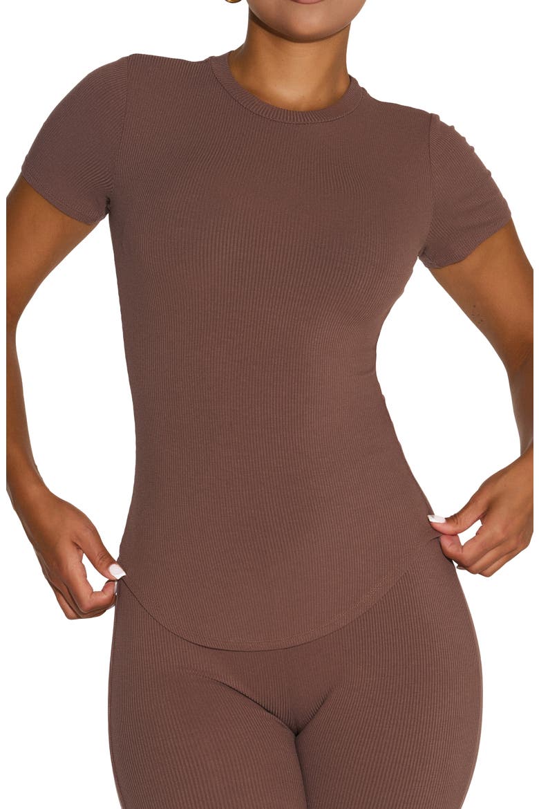 The Rib T-Shirt, Main, color, TAUPE