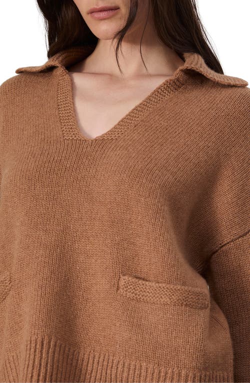 Rag & Bone Danica Wool-blend Polo Jumper In Camel