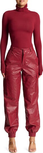 The Crocodile Faux Leather Joggers