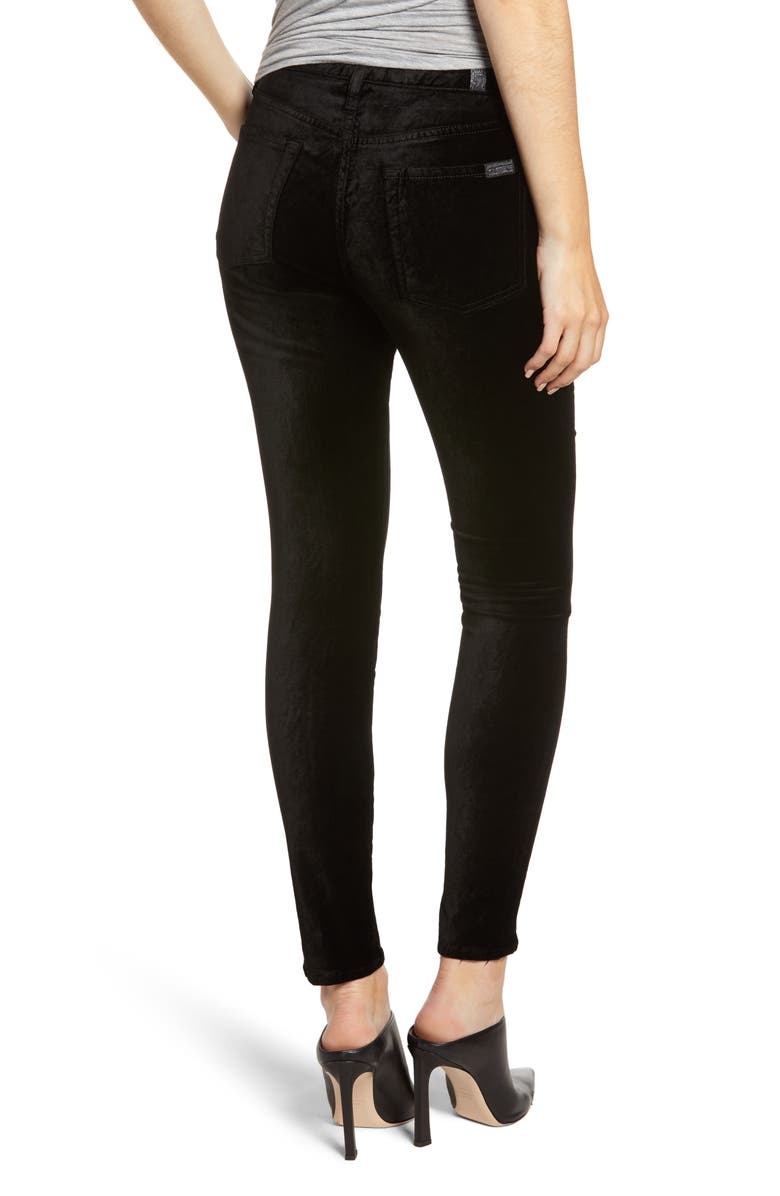 7 For All Mankind <sup>®</sup> Velvet Ankle Skinny Jeans, Alternate, color,
