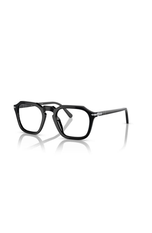Persol 48mm Square Optical Glasses In Black
