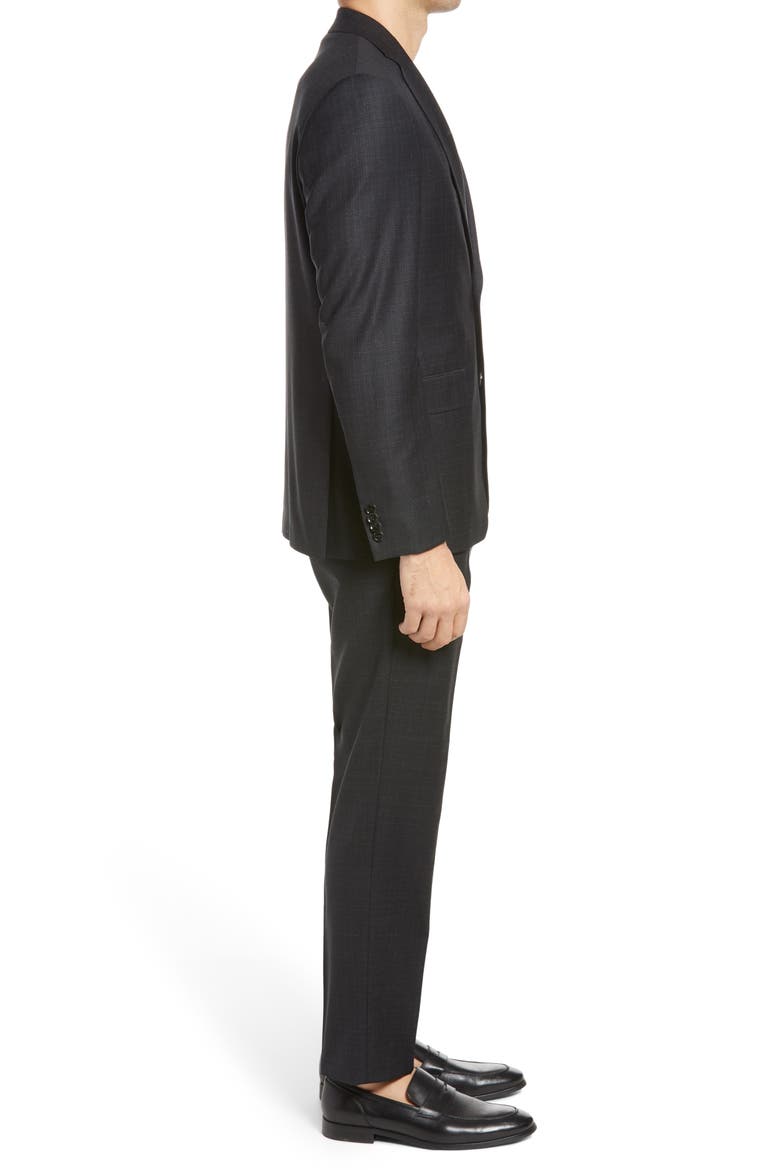Jay Trim Fit Solid Wool Suit, Alternate, color, BLACK