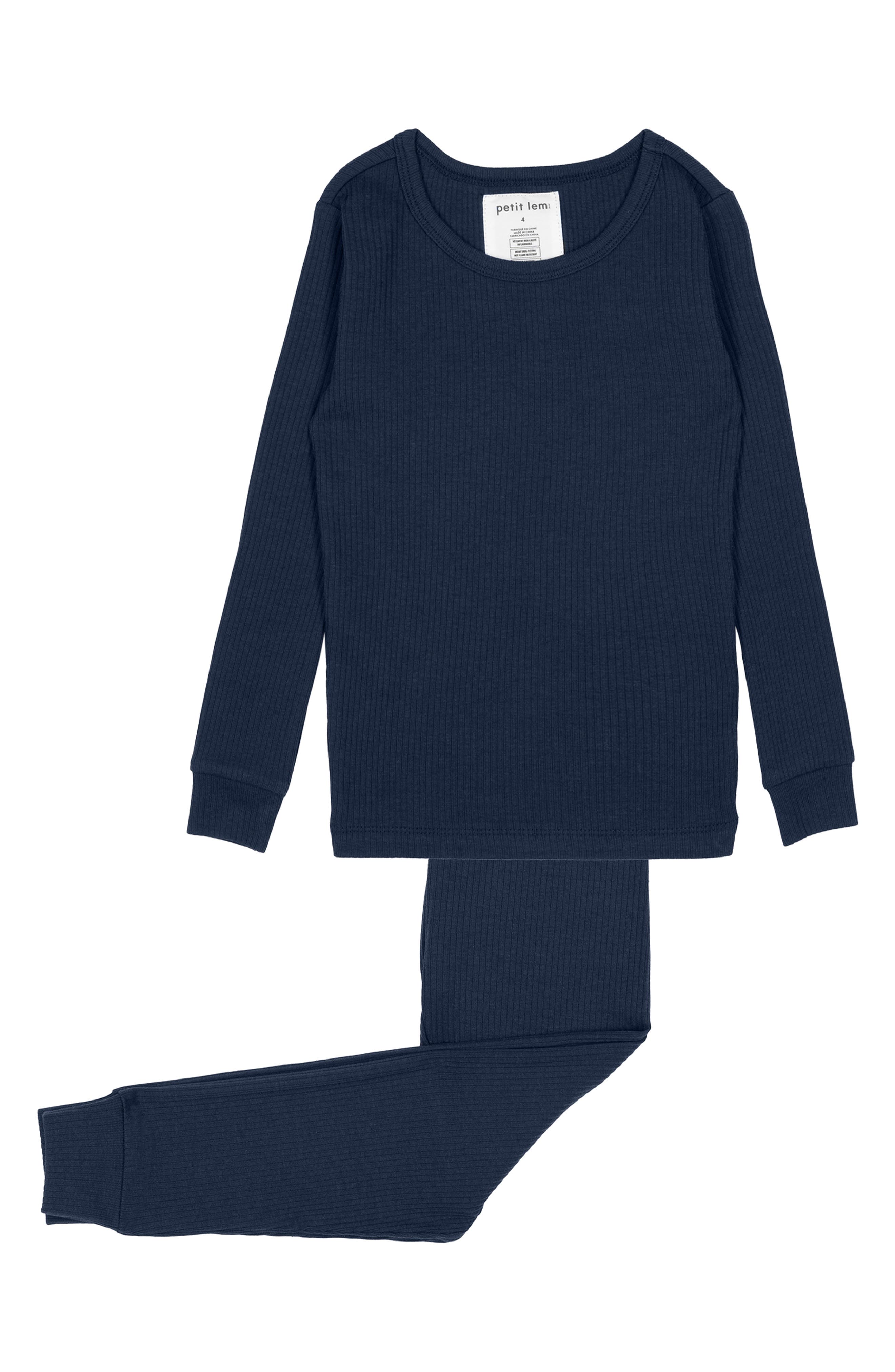 FIRSTS by Petit Lem Kid's Ribbed Knit Pajama 2-Piece Set (Men ...