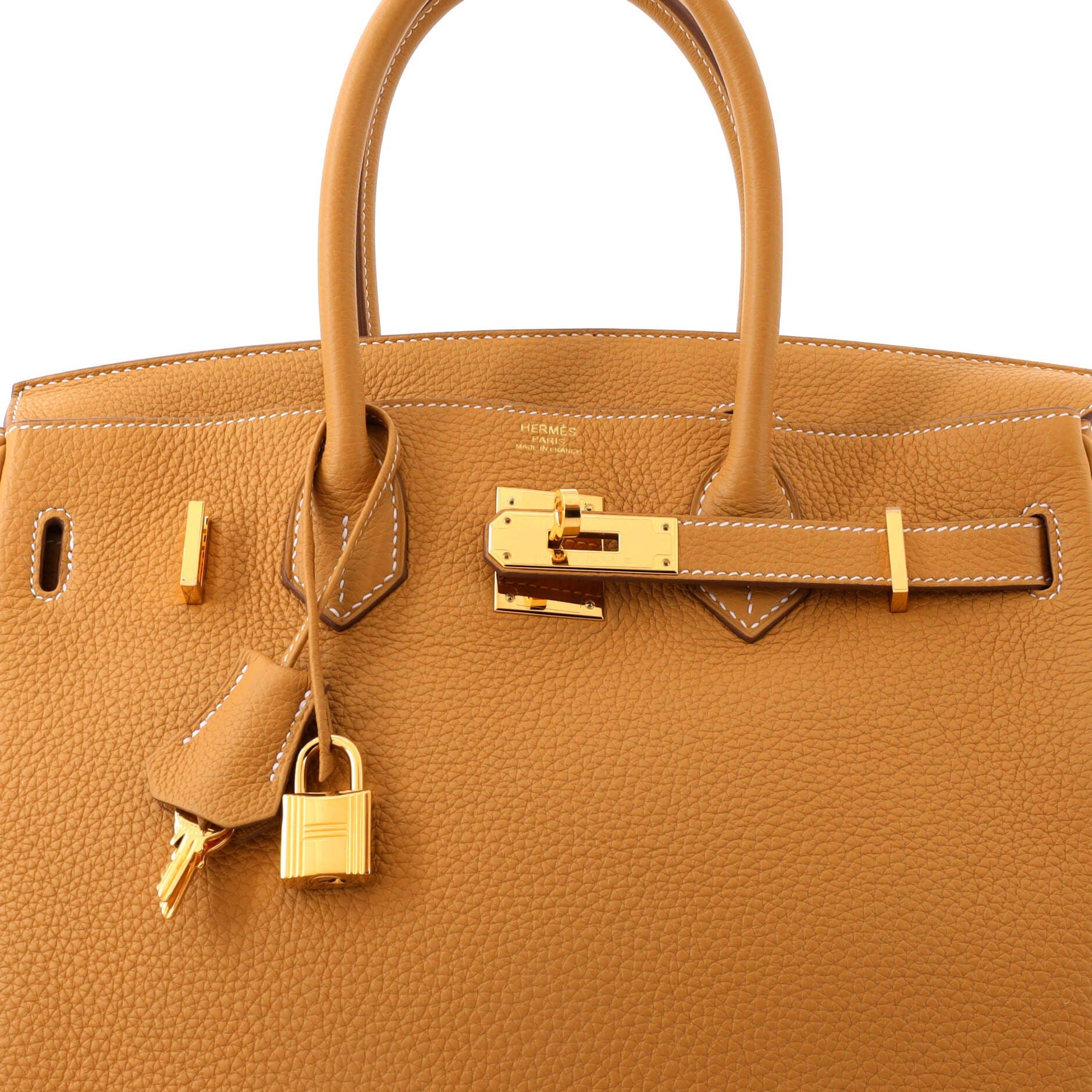 Pre-Owned Hermes Birkin Handbag Brown Togo with Gold Hardware 30, Alternate, color, Natural Sable