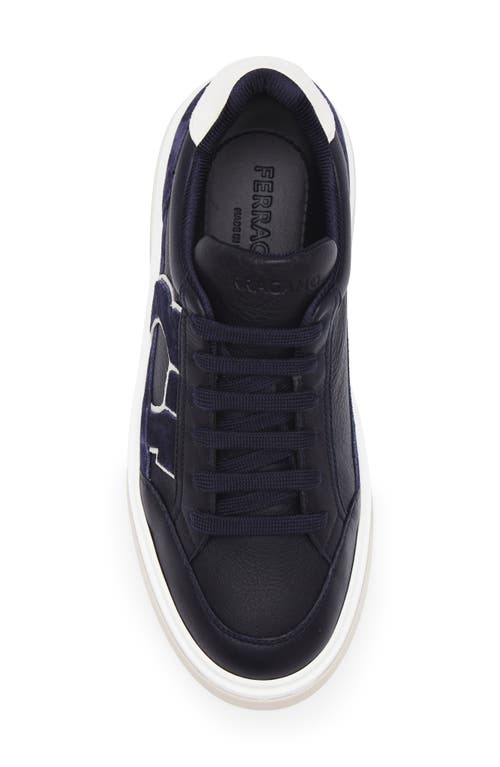 Ferragamo Cassina Gan 2 Low Top Sneakers In Blue
