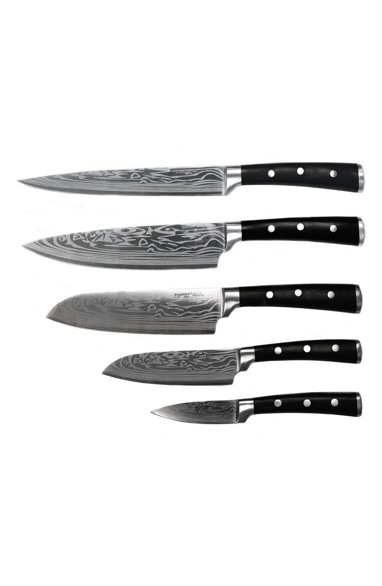 BergHOFF INTERNATIONAL Antigua 5-Piece Cutlery Set, Alternate, color, Black/ Silver