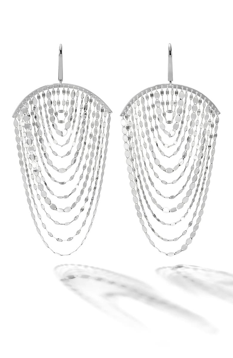 LANA 14K Gold Large Nude Cascade Earrings, Main, color, White Gold