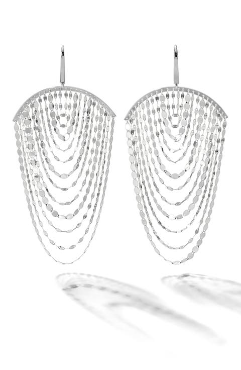 14K Gold Large Nude Cascade Earrings