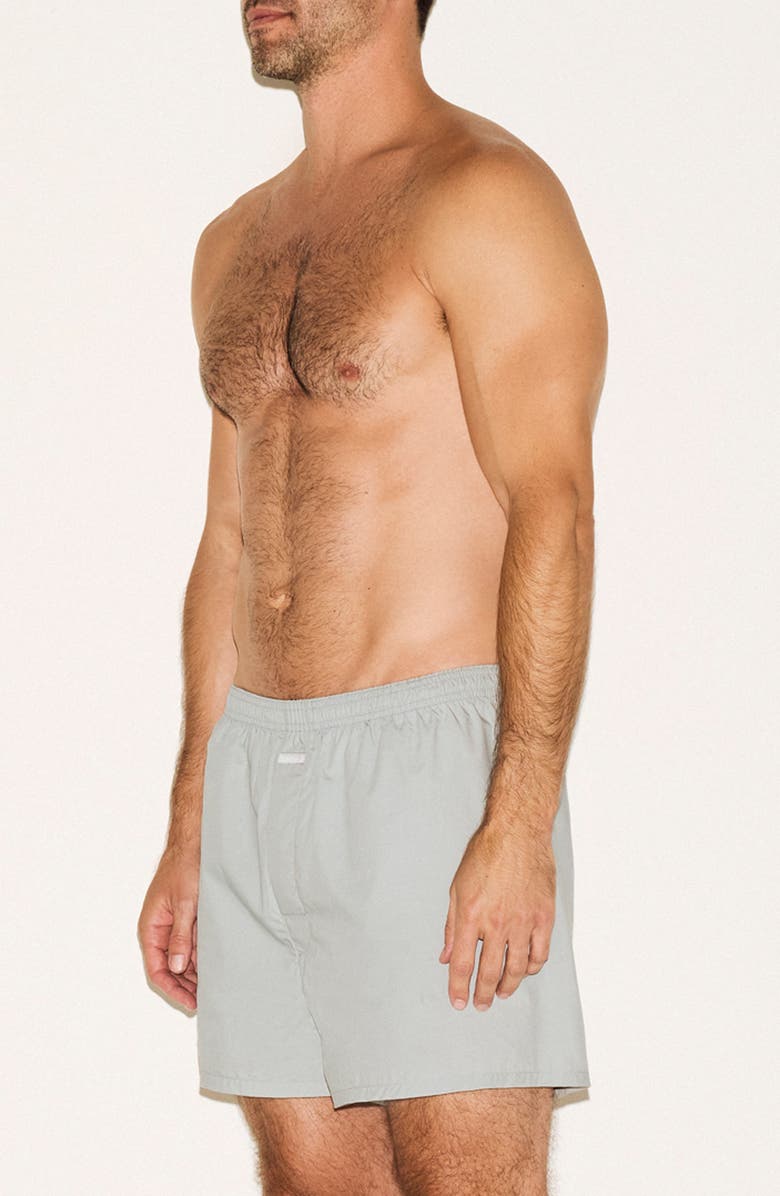 SKIMS Cotton Poplin Boxers, Alternate, color, Mercury