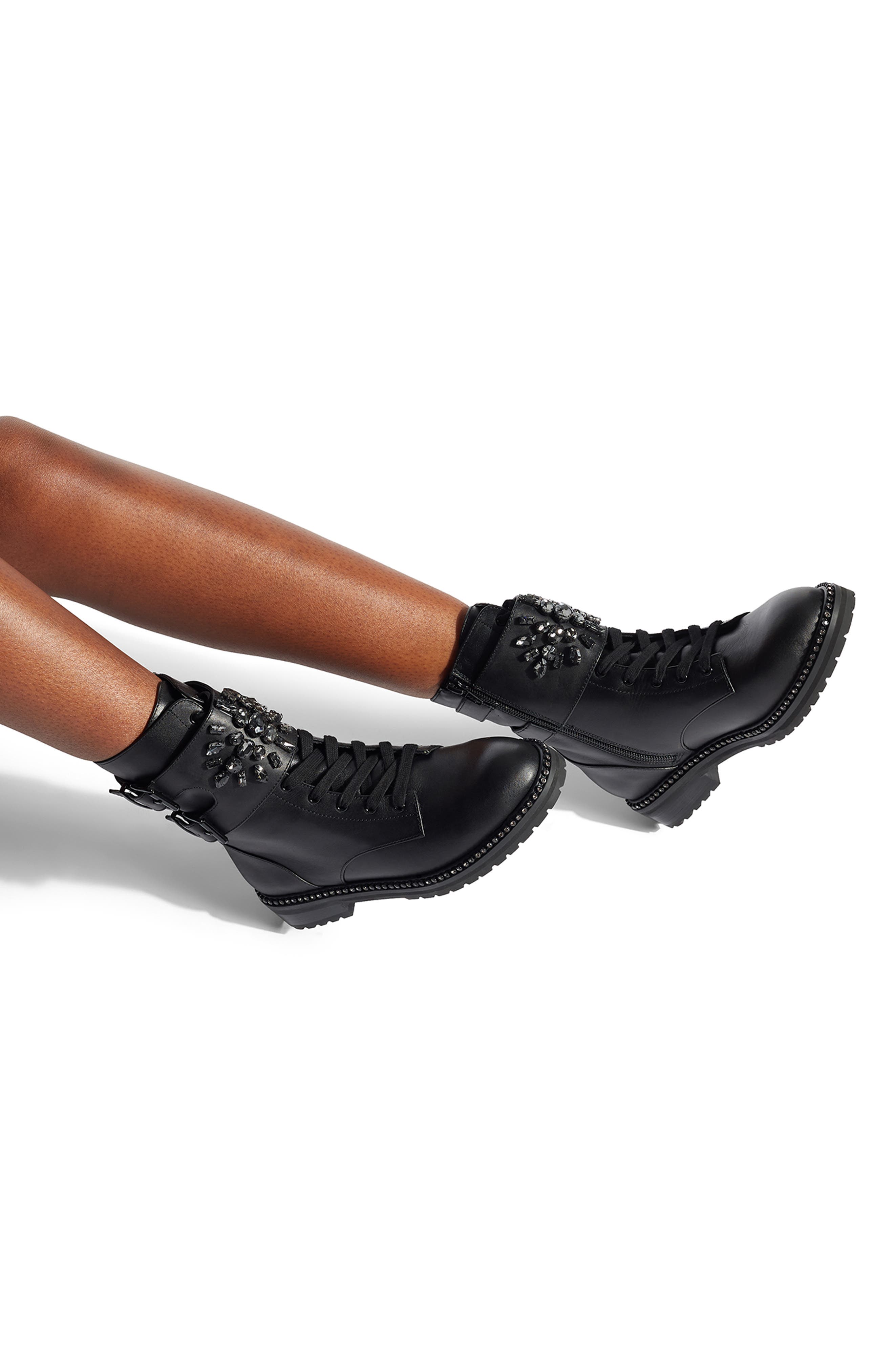 Kurt Geiger London Stoop Crystal Combat Boot, Alternate, color, 