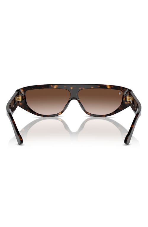 Scuderia Ferrari 125mm Rectangular Shield Sunglasses In Brown