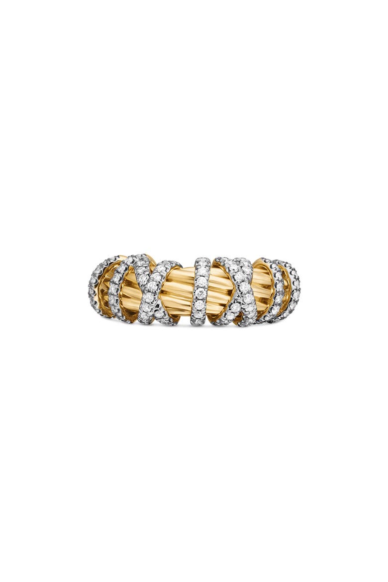 Helena Small 18K Yellow Gold Ring with Diamonds, Main, color, GOLD/ DIAMOND