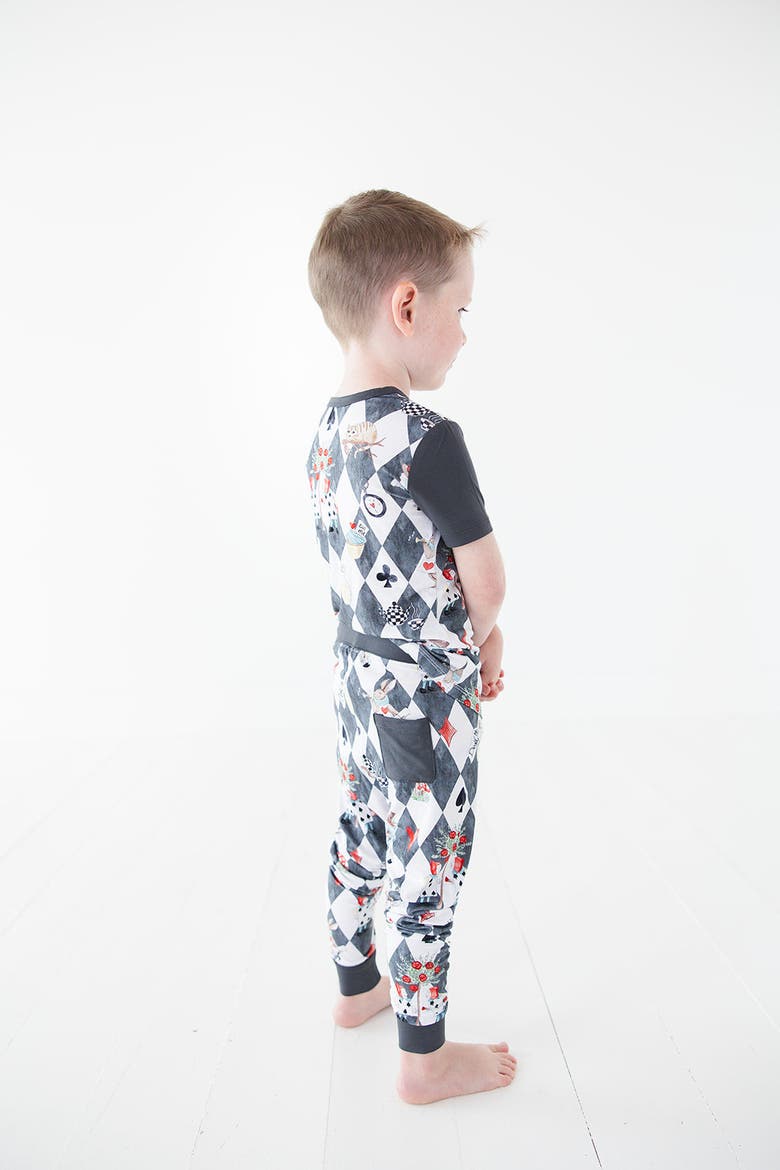 Alice in Wonderland Pajama Set, Alternate, color, Grey