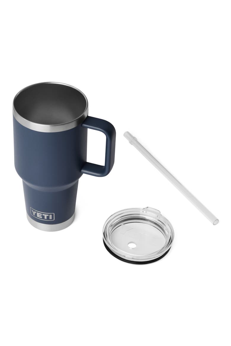Rambler 35-Ounce Straw Mug, Alternate, color, NAVY