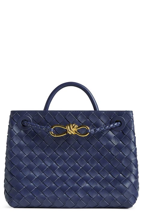 Navy leather designer handbags on sale