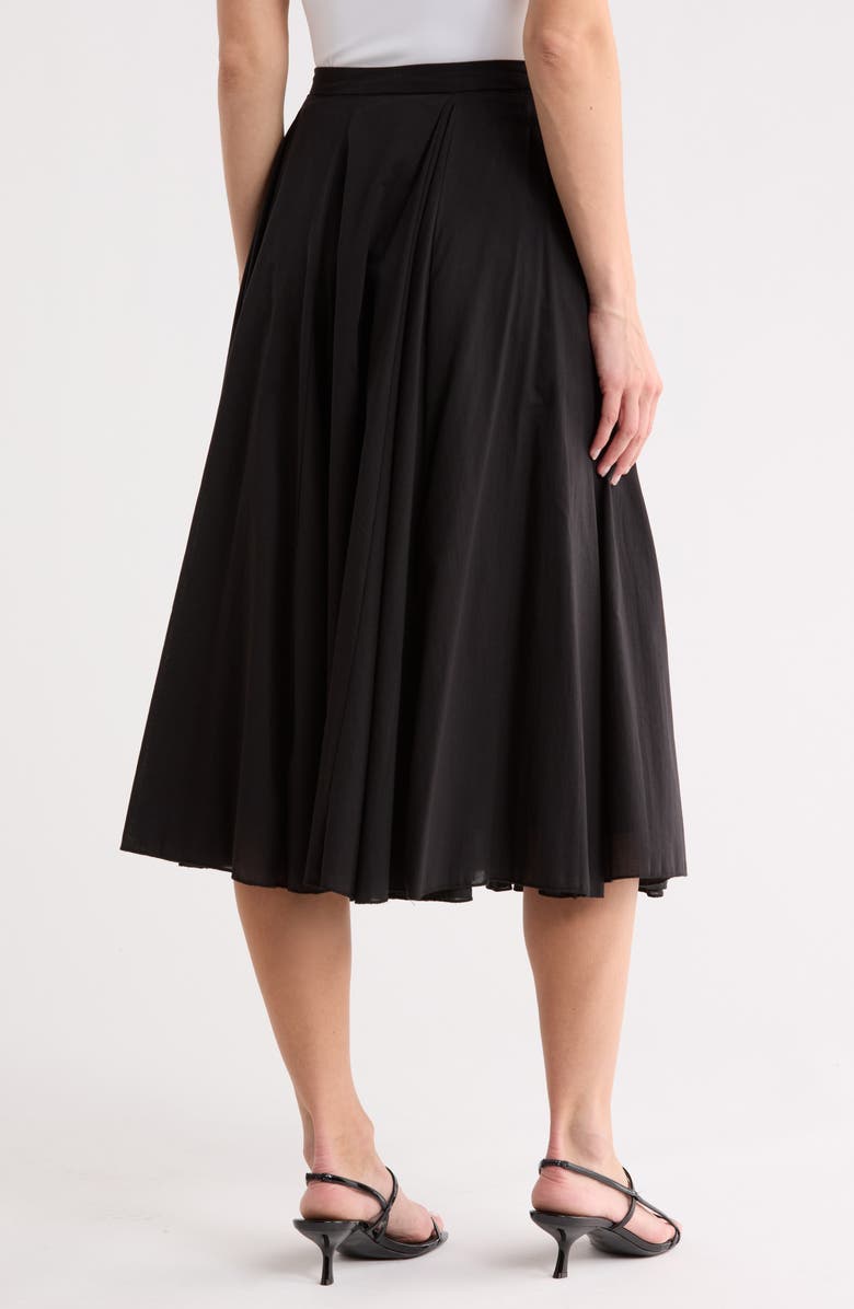 Joie Flared Godet Midi Skirt, Alternate, color, Black