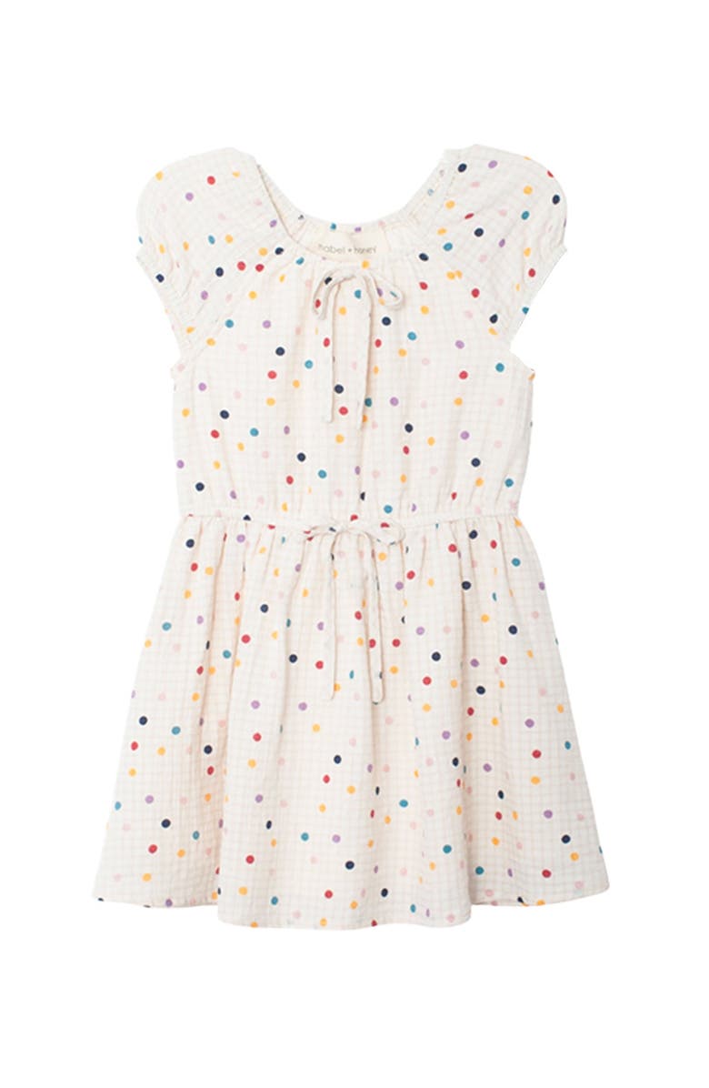 Mabel + Honey Confetti Cutie Cap Sleeve Dress, Alternate, color, Ivory