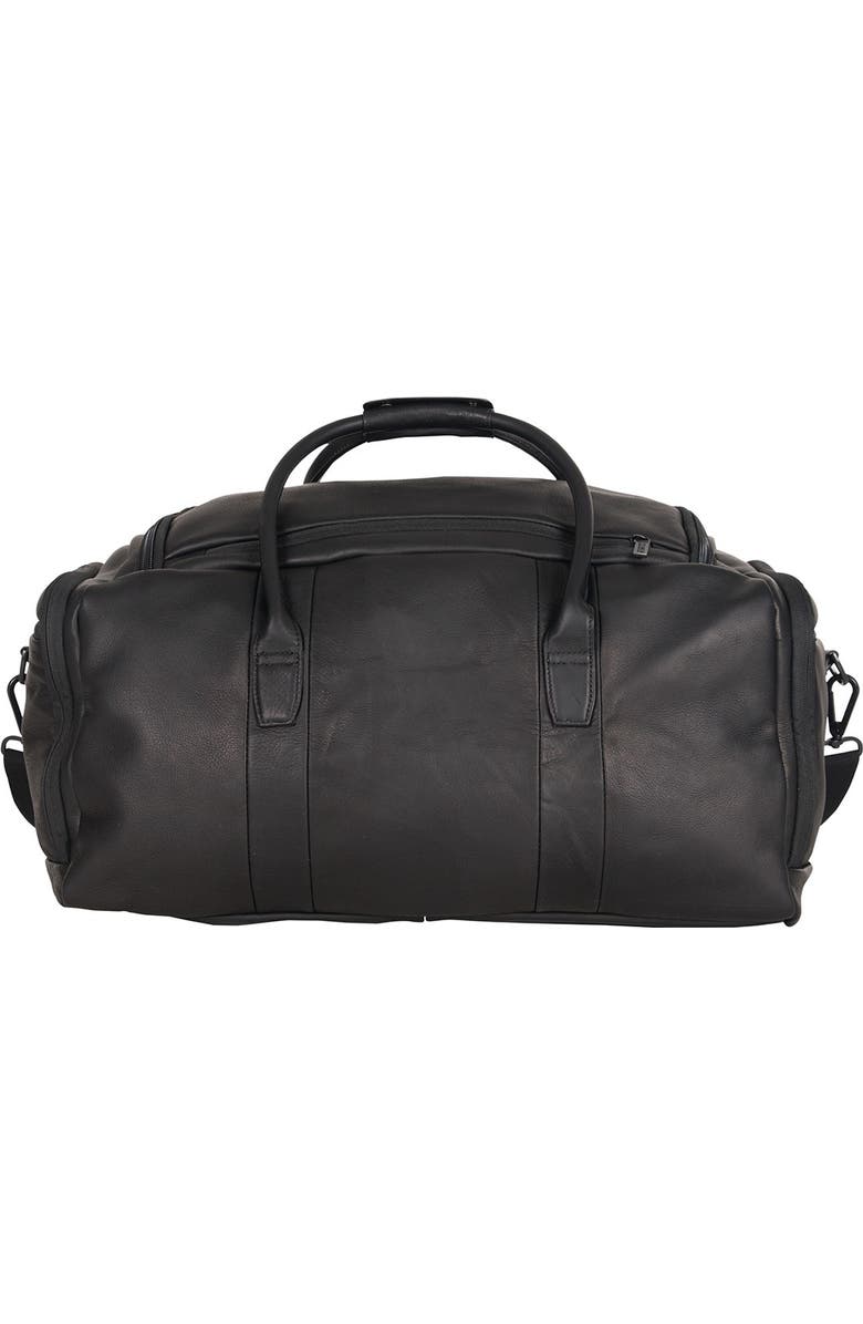 Kenneth Cole Reaction Colombian Leather 20" Carry-On Travel Duffel Bag, Alternate, color, Black