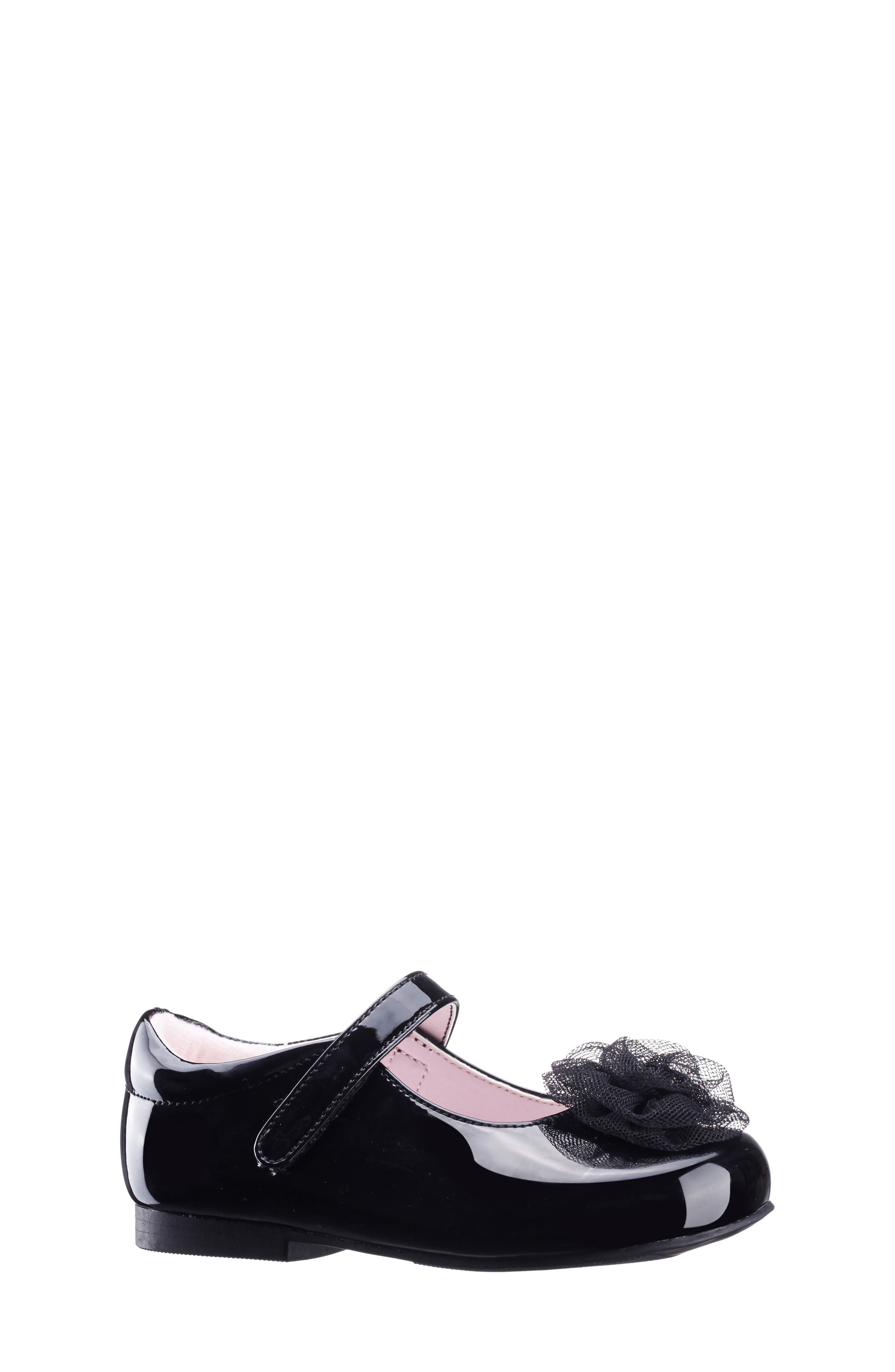 Nina Kids' Bluee Rosette Mary Jane Flat, Main, color, 