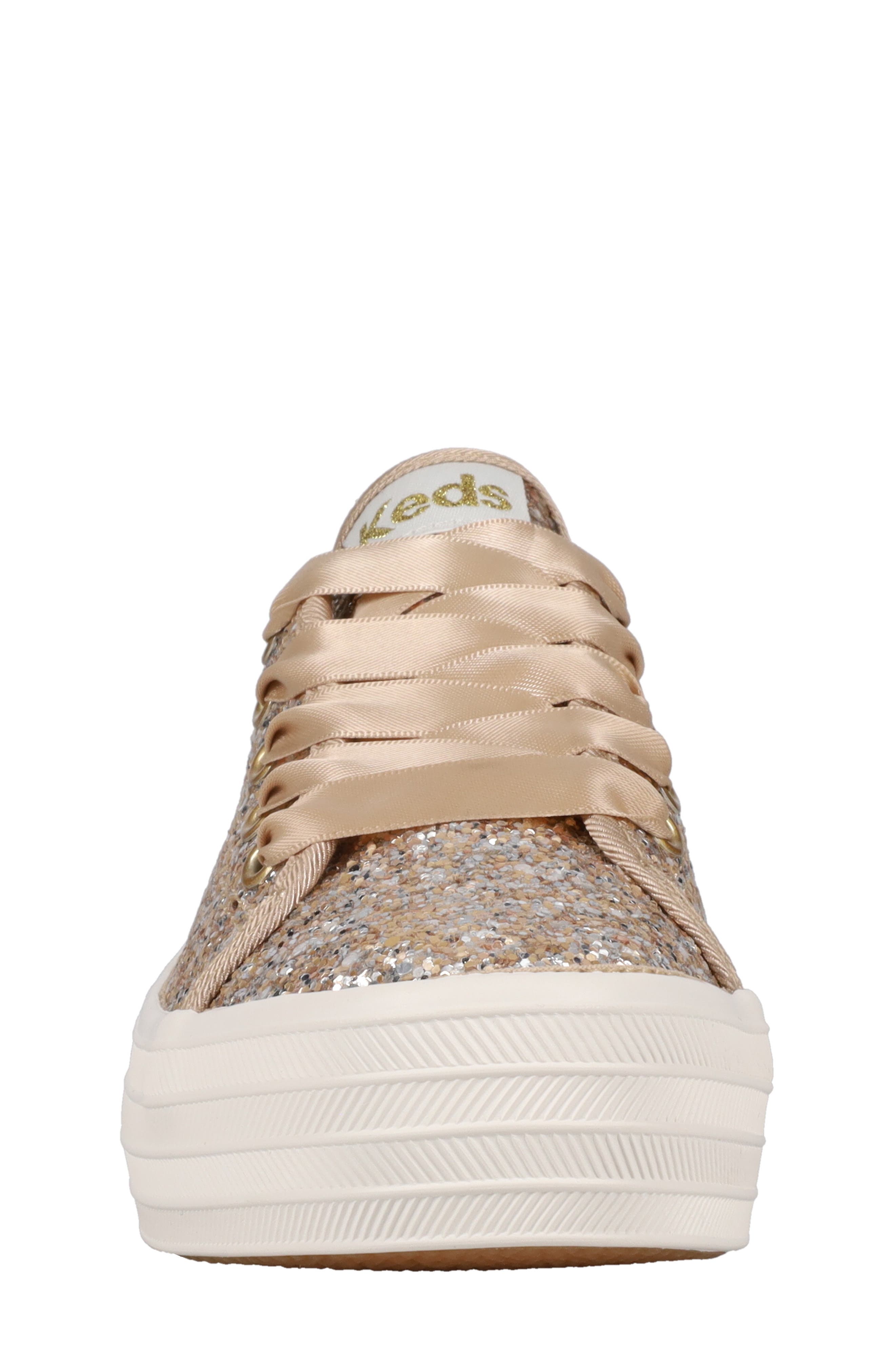 Keds<sup>®</sup> Kids' Triple Up Glitter Celebration Platform Sneaker, Alternate, color, 