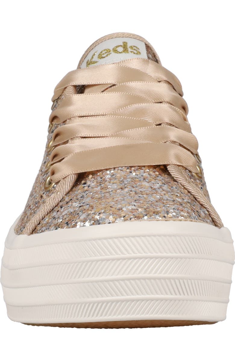 Keds<sup>®</sup> Kids' Triple Up Glitter Celebration Platform Sneaker, Alternate, color,