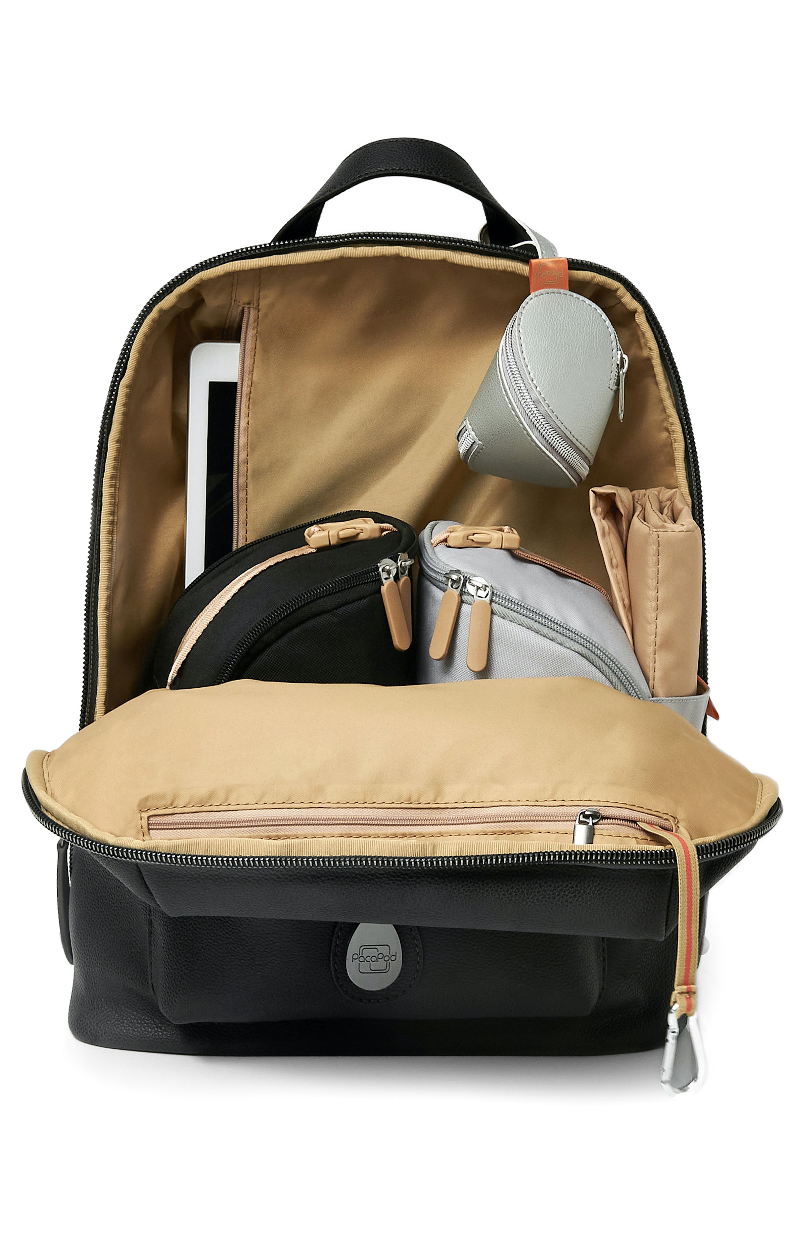 PacaPod Hartland Faux Leather Convertible Diaper Backpack, Alternate, color, 