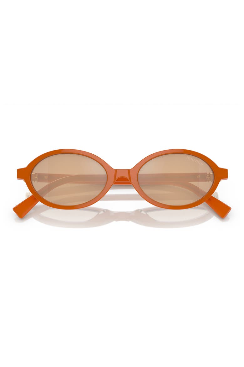 50mm Oval Sunglasses, Main, color, ORANGE