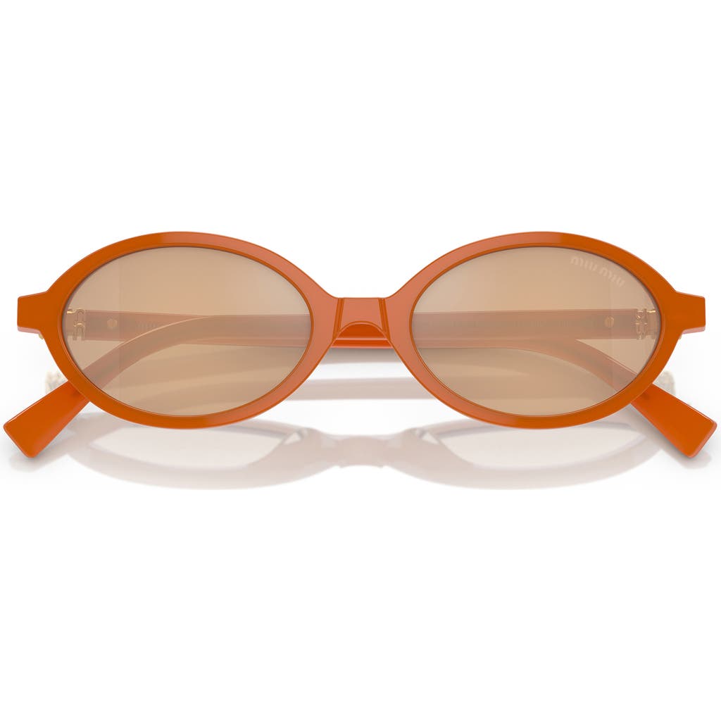 Miu Miu 50mm Oval Sunglasses in Orange  product