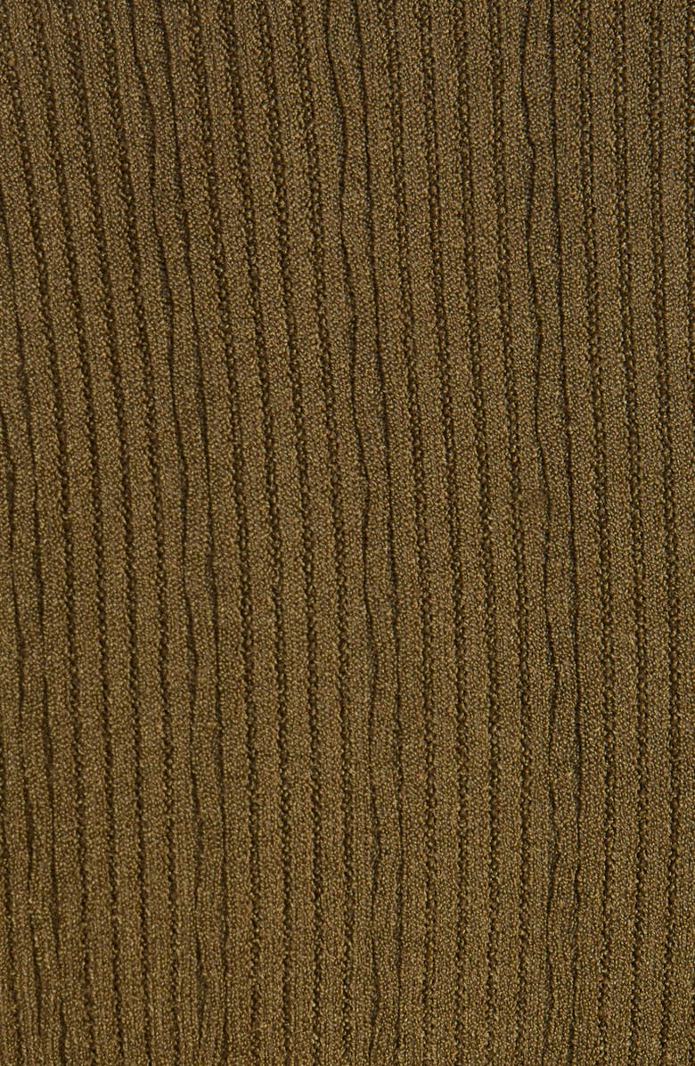 Balmain Rib Long Sleeve Body-Con Sweater Minidress, Alternate, color, 